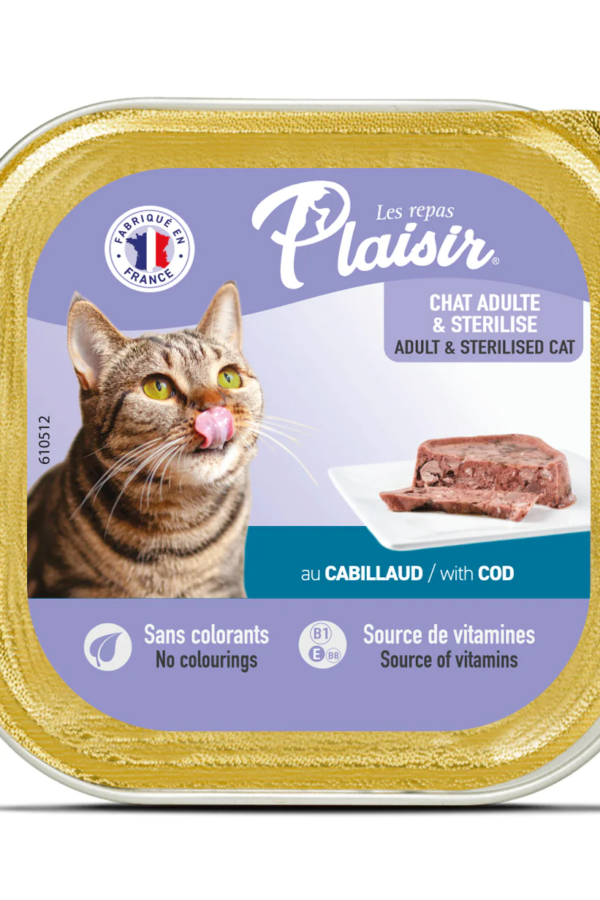 Plaisir Morina lı Pate Kısırlaştırılmış ve Yetişkin Kedi Yaş sı 100 Gr