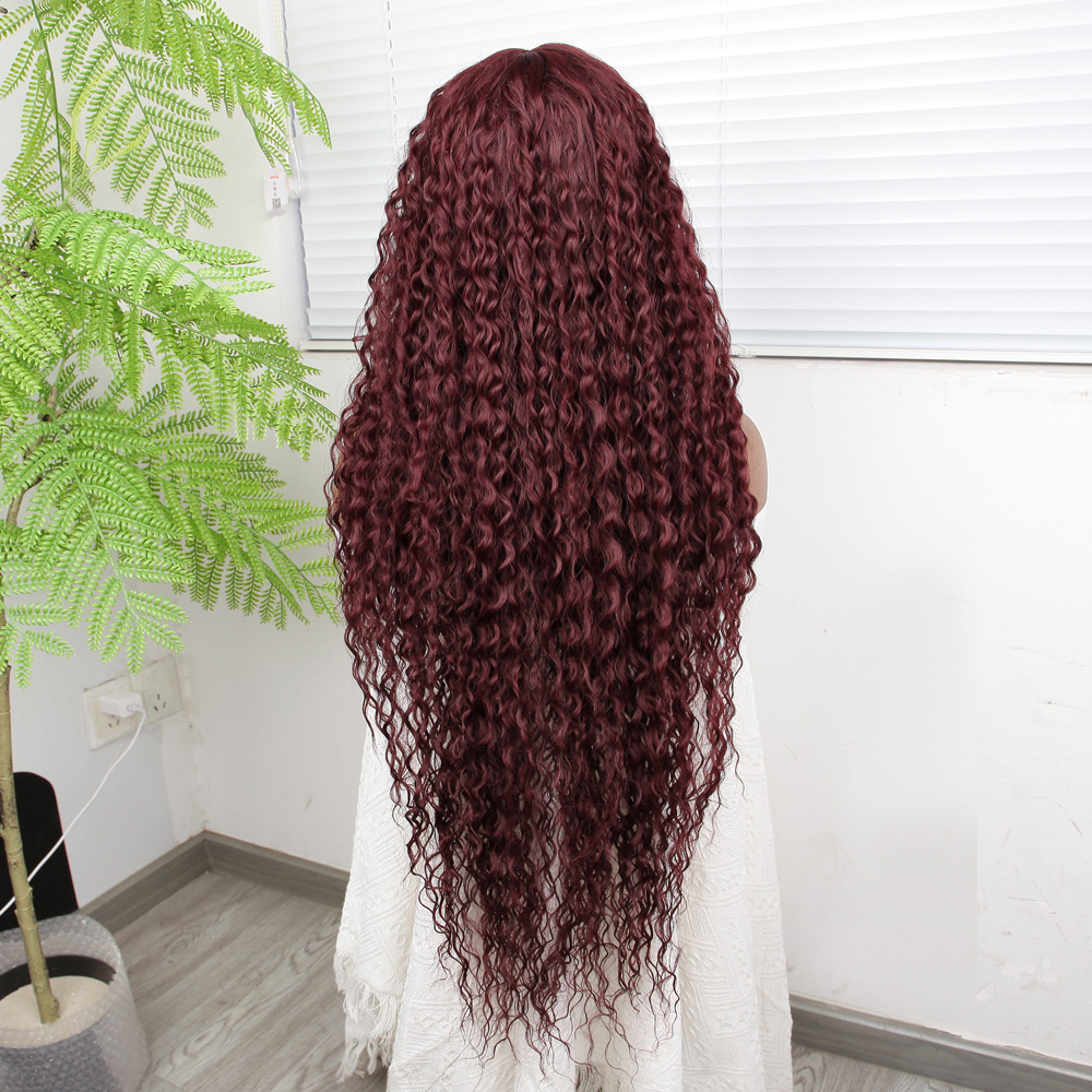 Afro Daa Kızıl Fiber Sen Tül Peruk - Görsel 4