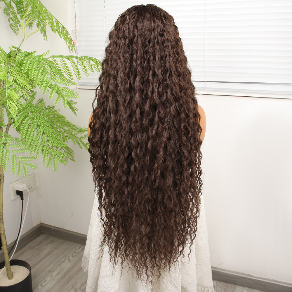 Afro Daa Kumral Fiber Sen Tül Peruk - Görsel 4