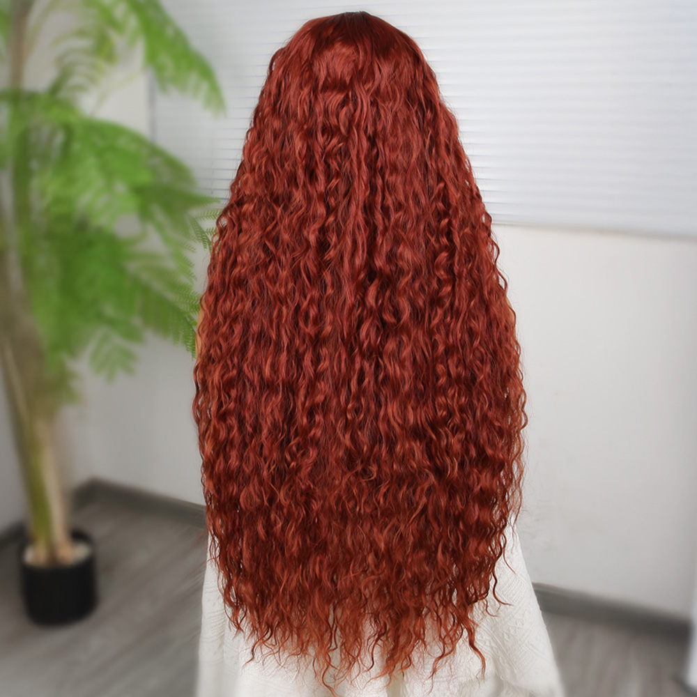 Afro Daa Koyu Bakır Fiber Sen T Tül Peruk - Görsel 4
