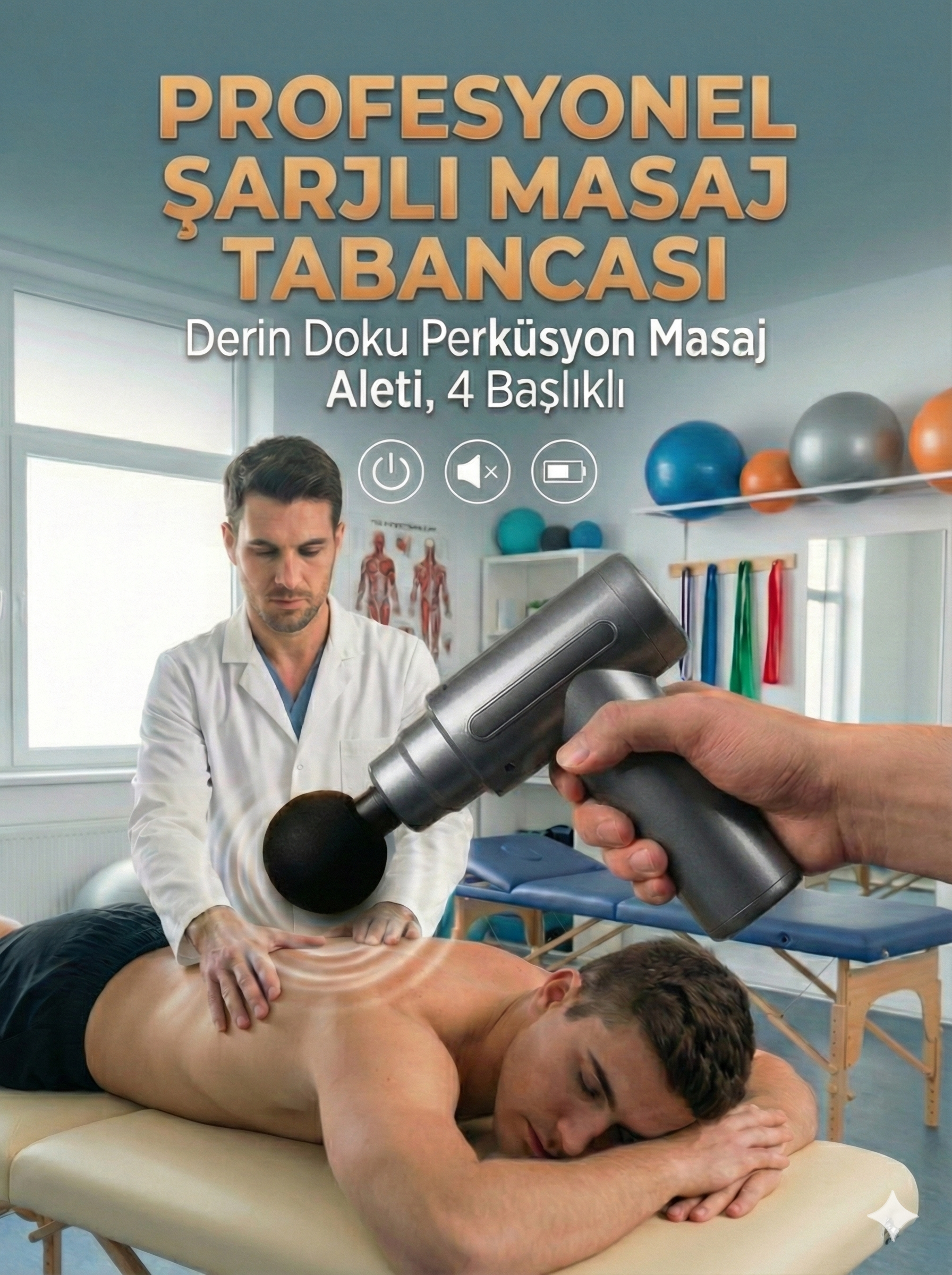 4 Başlıklı 6 Kademeli Titreşimli Şarjlı Mini Masaj Aleti - Görsel 5