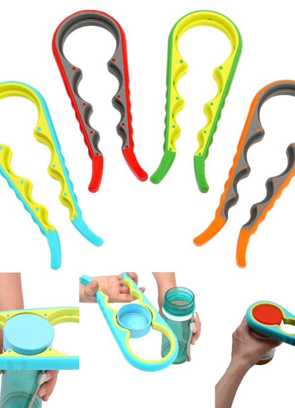 4 Fonksiyonlu Plastik - Şişe Kanoz Kapağı Açma Aparatı