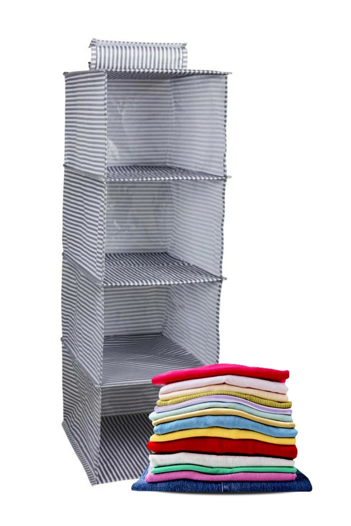 4 Gözlü Dolap Organizer Zebra Model - Görsel 3