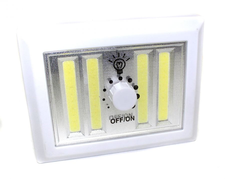 4 Ledli Pilli Led Lamba Güç Ayarlı Led Portatif Lamba Led Işık - Mıknatıslı Yapışkanlı - Görsel 2