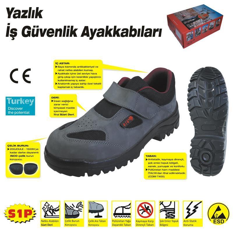 414 YAZLIK S1 41 No Çelik Blu Ayakkabı