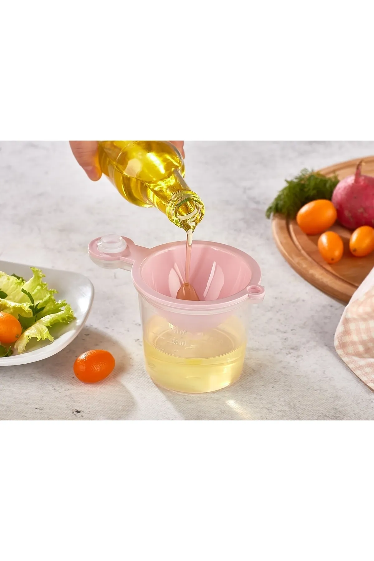 5 in 1 Süzgeç - Huni - Limon Sıkacağı - Yumurta Akı Ayırıcı Hazneli Aparatı - Görsel 2