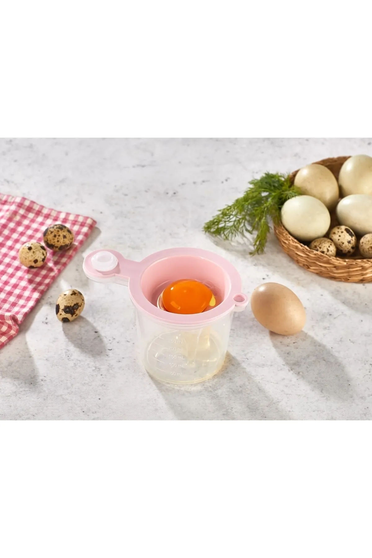 5 in 1 Süzgeç - Huni - Limon Sıkacağı - Yumurta Akı Ayırıcı Hazneli Aparatı - Görsel 5