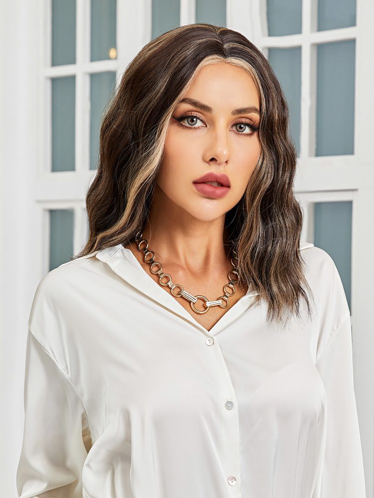 rengi / Balköpüğü Röfleli Küt Tül Peruk - Görsel 5
