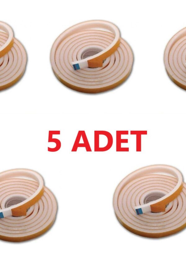 5 Adet 9 Metre Pencere Izolasyon Bı Yapışkanlı Cam Yalıtım Süngeri Rüzgar Soğuk Kesici Pimapen Fitili