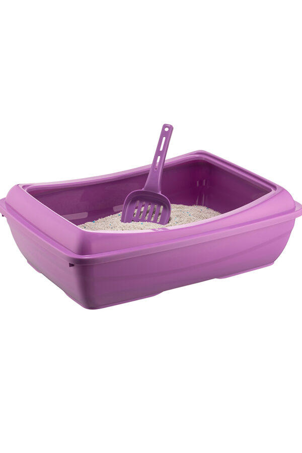 Eğimli Açık Kedi Tuvalet Kum Kabı 12*37*50 cm Karışık Renklerde