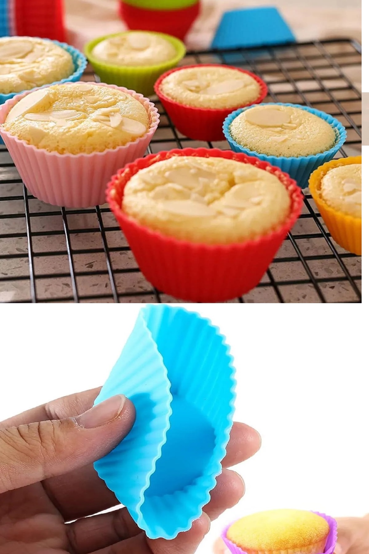 6 Adet Yıkanabilir Mini Tırtıklı Muffin Kalıbı- Ribanalı Kek-Cupcake- Renkli Hamur Işi Kabı - Görsel 4