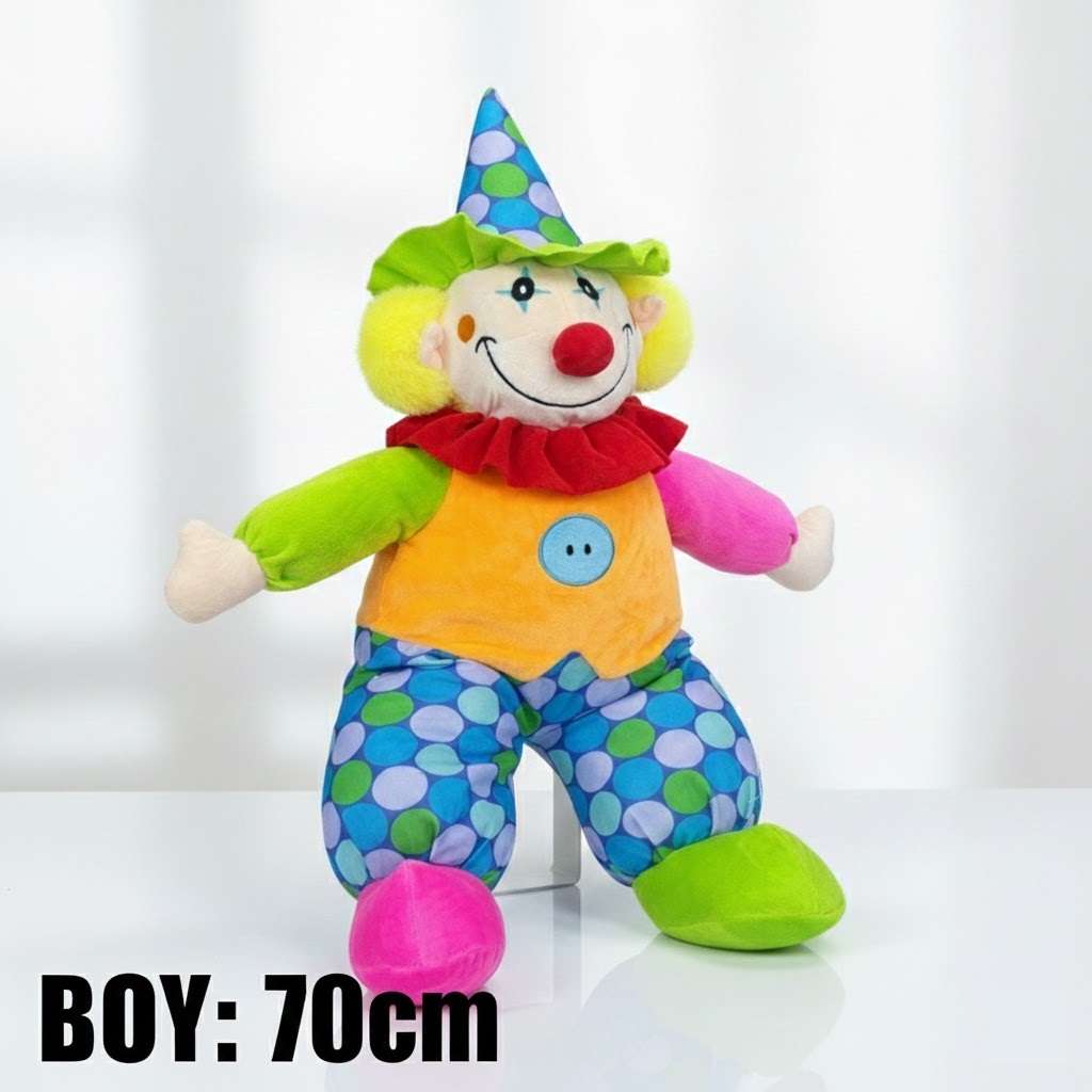 70 cm BÜYÜK BOY Palyaço Peluş Oyuncak Bebek - Görsel 2