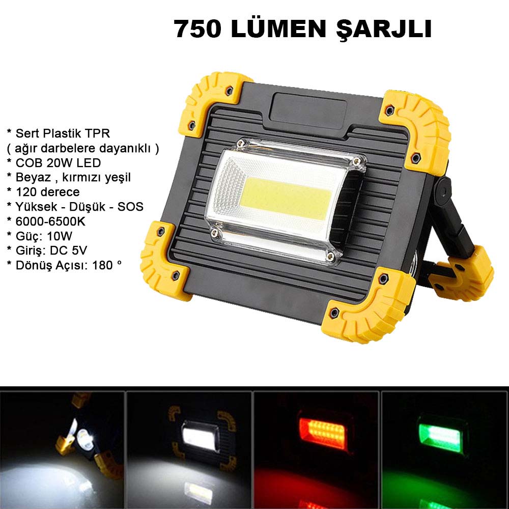 750 Lümen Power Şarjlı Işıldak Wt-330
