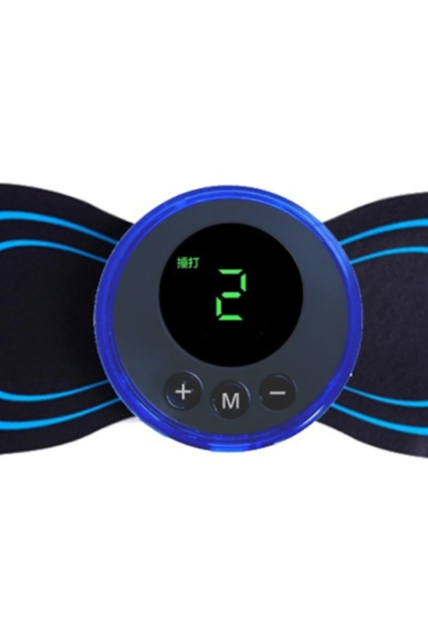 8 Modlu Mini Şarjlı Kelebek LCD Ekran Ems Boyun Omuz Kol Sırt Elektrikli Masaj Bantı Kas Stimülatörü