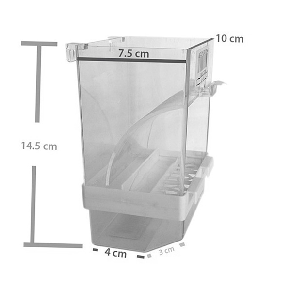 Akıllı Kuş Yemliği Taban Hazneli Beyaz (10-7,5)-14,5 cm - Görsel 2