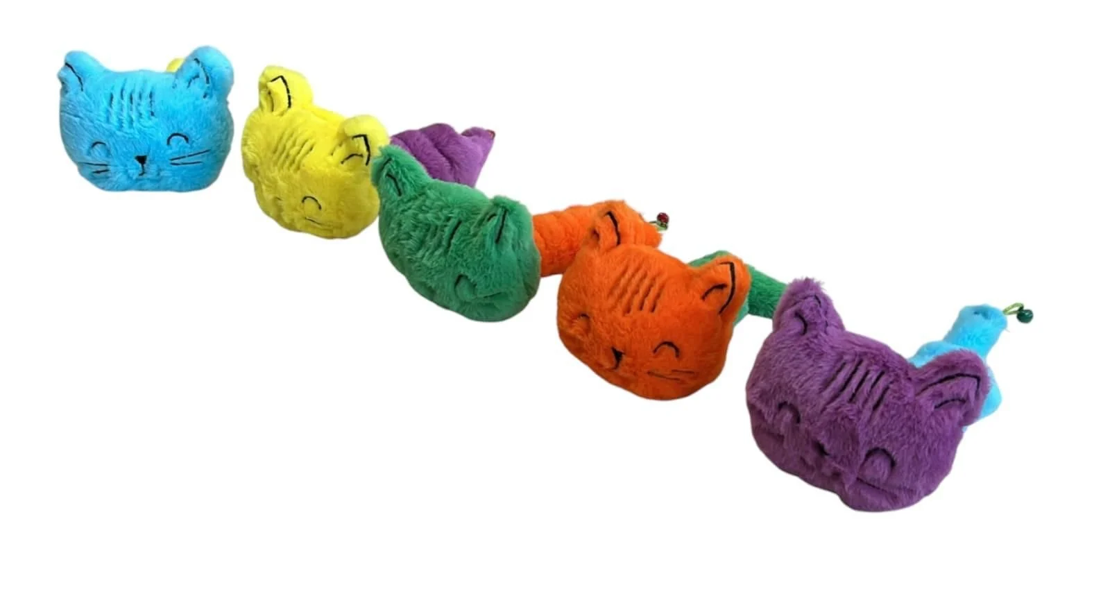 Sesli Peluş Yaylı Mutlu Kedi Köpek Oyuncağı 26 cm Çeşitli Renklerde
