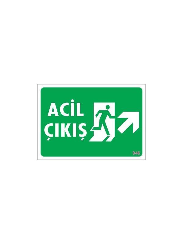 Acil Çıkış Uyarı Levhası 17,5x25 KOD: 946