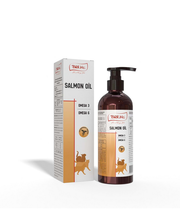 Biolive Kediler İçin Somon Yağı -Dış Eti-Bağışıklık-Kalp ve Göz Sağlığı 200ml