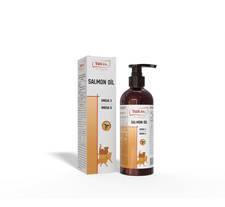 Biolive Kediler İçin Somon Yağı -Dış Eti-Bağışıklık-Kalp ve Göz Sağlığı 200ml