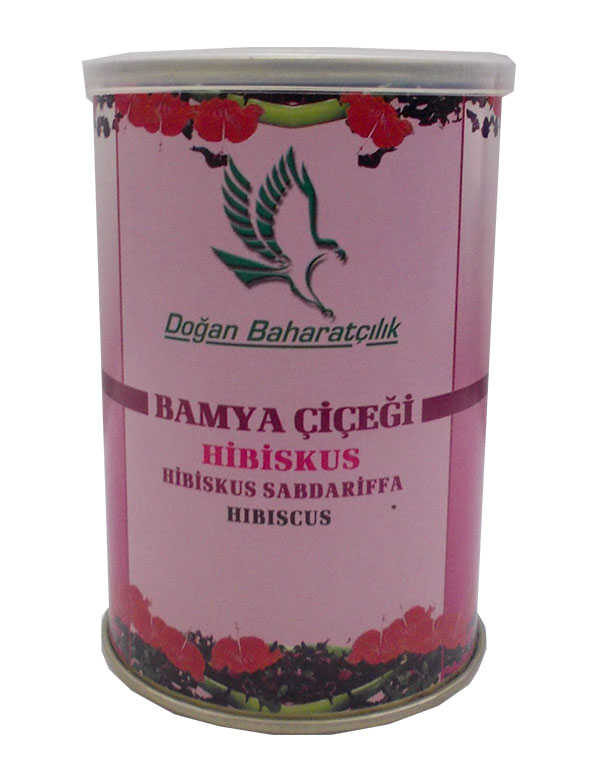 Afrika Bamya Çiçeği Hibiskus Mekke ü Doğal 100 Gr Teneke Kutu