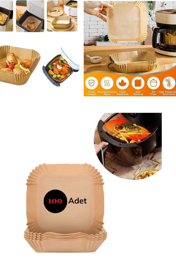 Airfreyer Fritöz Kağıdı Kare XL / XXL 100LÜ