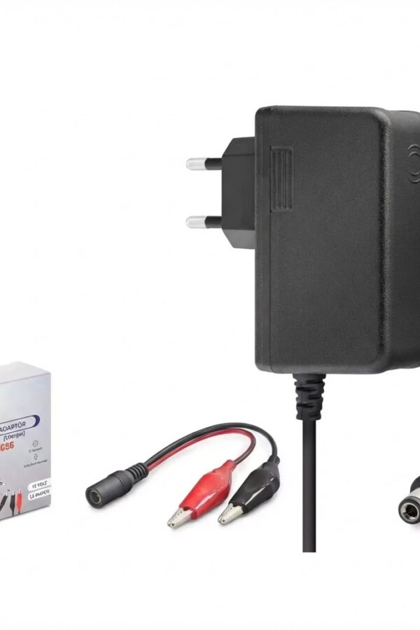 Akü Şarj 12V 2.5A 30W Krokodil Uç Akü Şarj Adaptörü