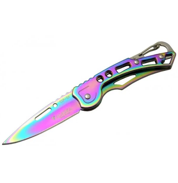 Alaska SDR-3X Gökkuşağı Metal Çakı 15,5 cm Manuel, Kemerlikli