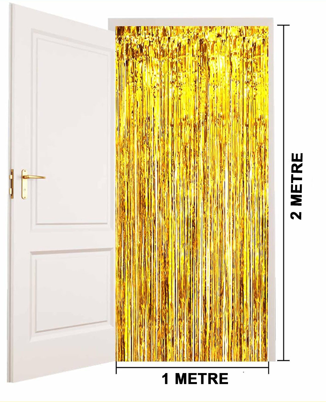 Altın Gold Renk Ekstra Metalize Parlak aklı Arka Fon Perde İthal A Kalite 1x2 Metre - Görsel 4