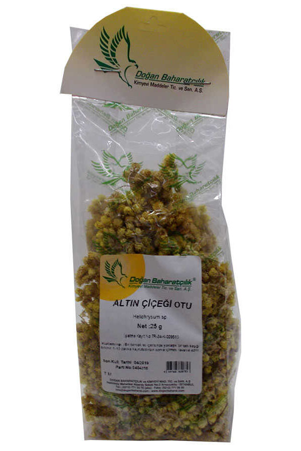 Altın Otu Çiçeği Ölmez Çiçek Doğal 25 Gr Paket