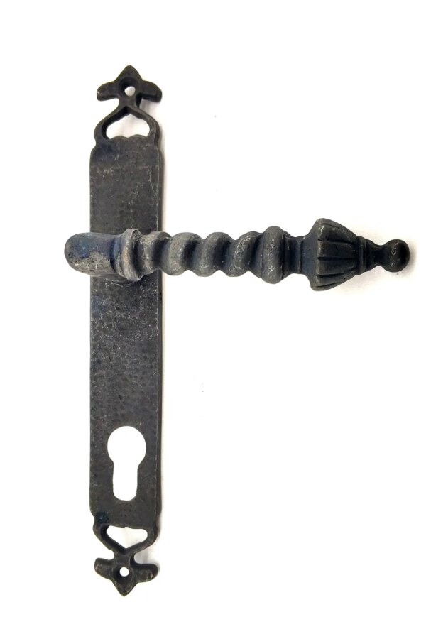 Antika Tarz Dekoratif Pirinç Burma Yale Kapı Kolu - 247x35 mm, Oksit