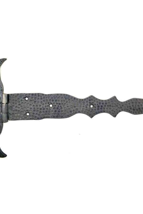 Antika Tarz Dekoratif Pirinç Kuyruklu Dövme Menteşe - 251x393 mm, Oksit