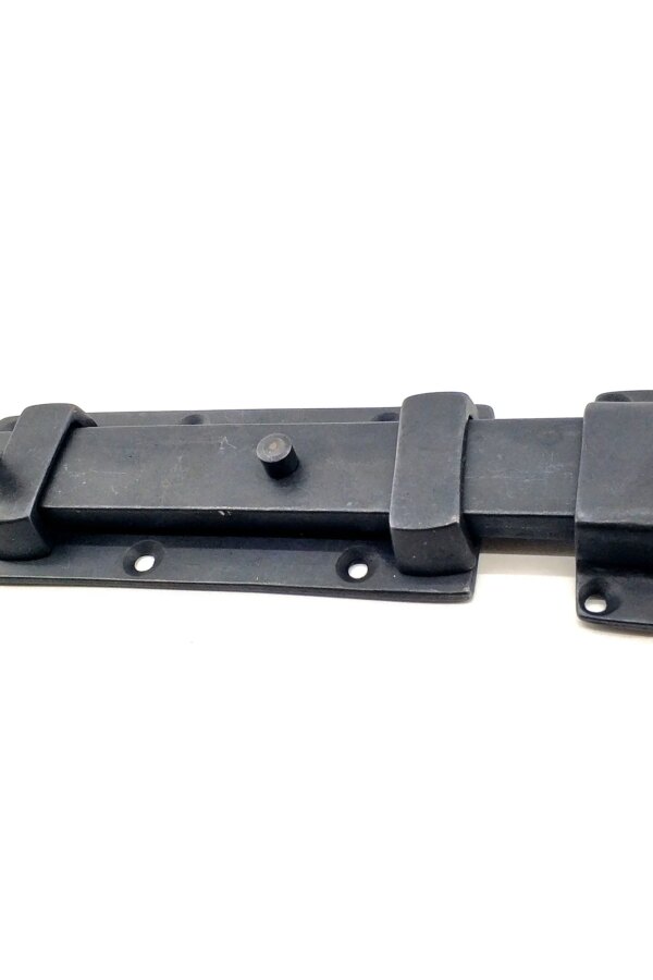Antika Tarz Dekoratif Pirinç Yassı Kapı Sürgüsü - 55x215 mm, Oksit