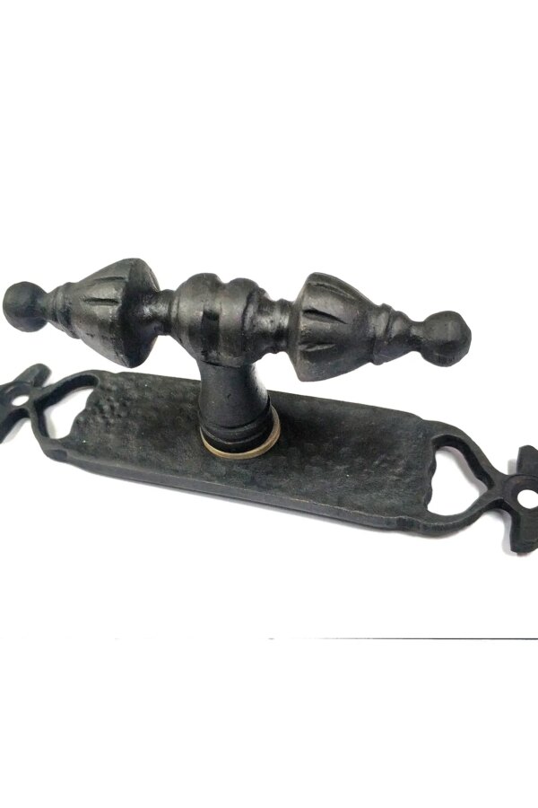 Antika Tarz Dekoratif Pirinç Burma Pencere Kolu - 152x32 mm, Oksit