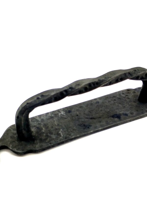 Antika Tarz Dekoratif Pirinç Burgulu Çekme Kol - 205x33 mm, Oksit