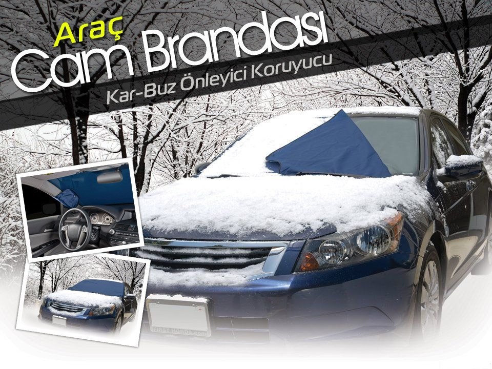 Araç Kar Buz Önleyici Büyük Boy Araç Ön Cam Brası (150 cm x 70 cm)