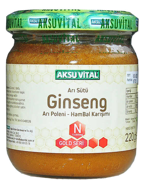 Arı Sütü Ginseng Polen Bal Karışımı 220 Gr