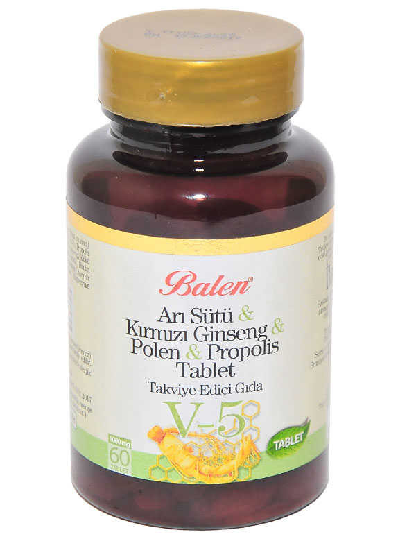 Arı Sütü & Kırmızı Ginseng & Polen & Propolis 60 Tablet