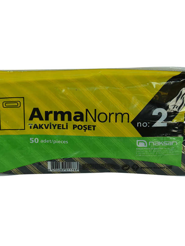 ArmaNorm Takviyeli Çanta Poşet  Desen Renk 35X25 50 Adet No:2