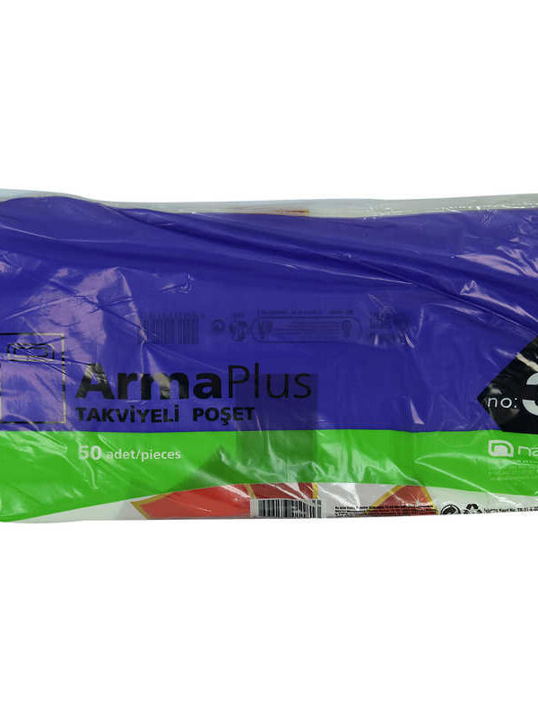 ArmaPlus Takviyeli Çanta Poşet  Desen Renk 30X45 50 Adet No:3