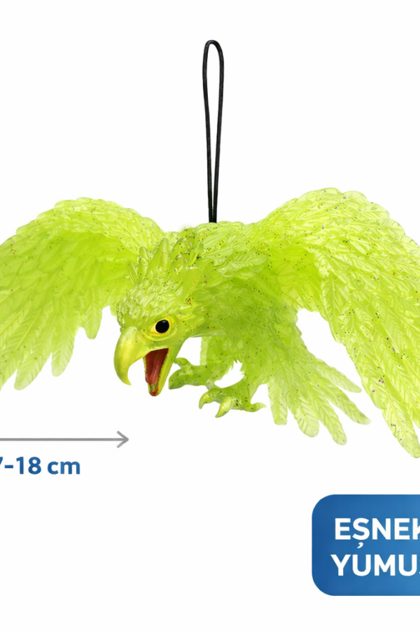 Asılabilir Lateks Kartal Dekor Süsü Yeşil 17-18 cm