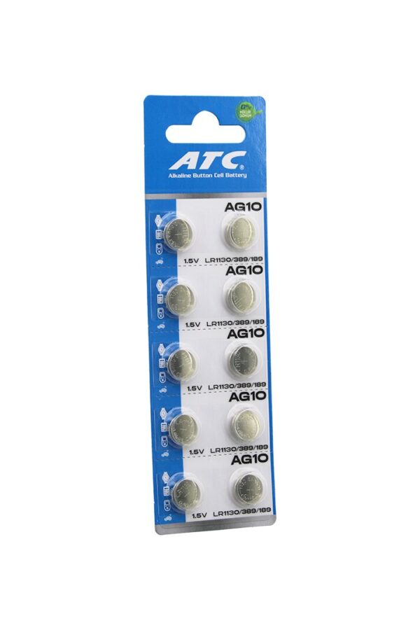 ATC LİNE BUTTON BATTERY ( AG10 ) ( LR-1130/389/189 ) ( DÜĞME PİL ) ( LİN ) ( 1.5V ) ( 10LU KART )*400