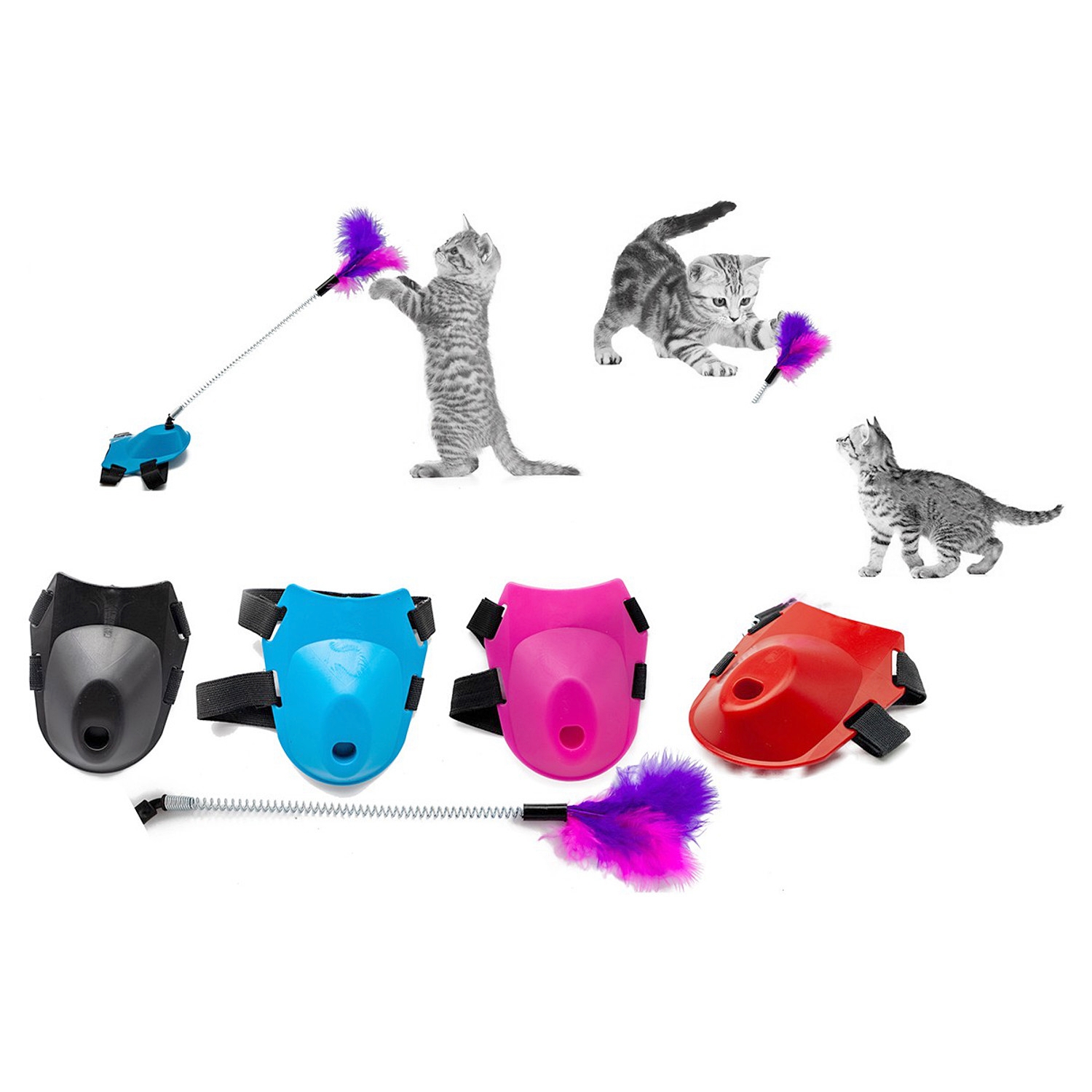 lü Yaylı Kedi Ayak Oltası Kedi Oyuncağı 9 cm-35 cm Mi