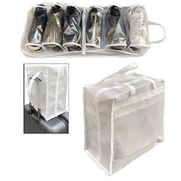 Ayakkabı SAKLAMA ve TAŞIMA Çantası (Çizgili Model) Shoe Tote - Görsel 2