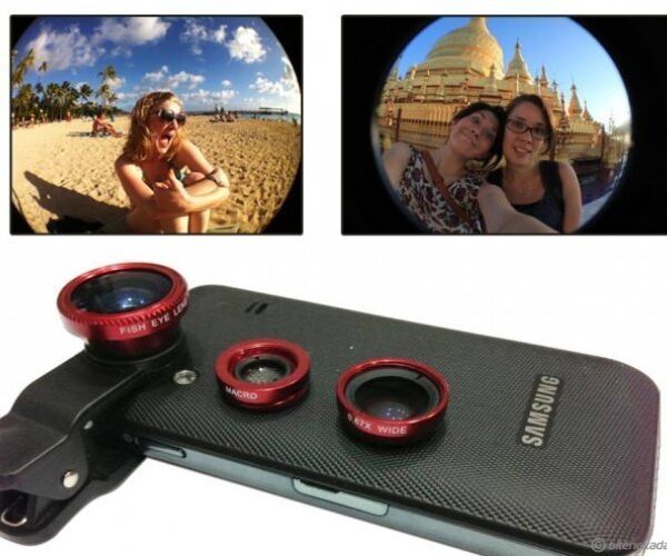 Gözü Lens Fish Eye 3 Wide Geniş Açılı Makro Telefon Lensi