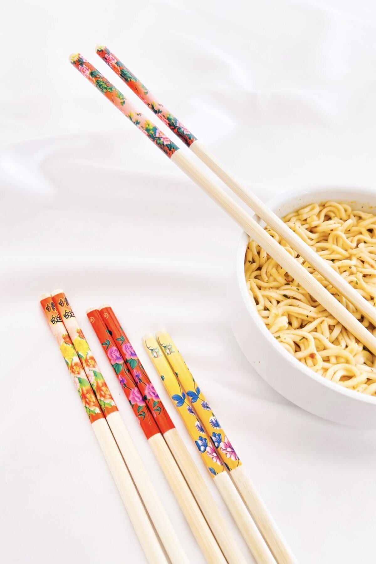 Bambu Chopstick Çubuk Yemek Çubuğu Yıkanabilir Tekrar Kullanılabilir (10 Çift- 20 Adet ) - Görsel 5