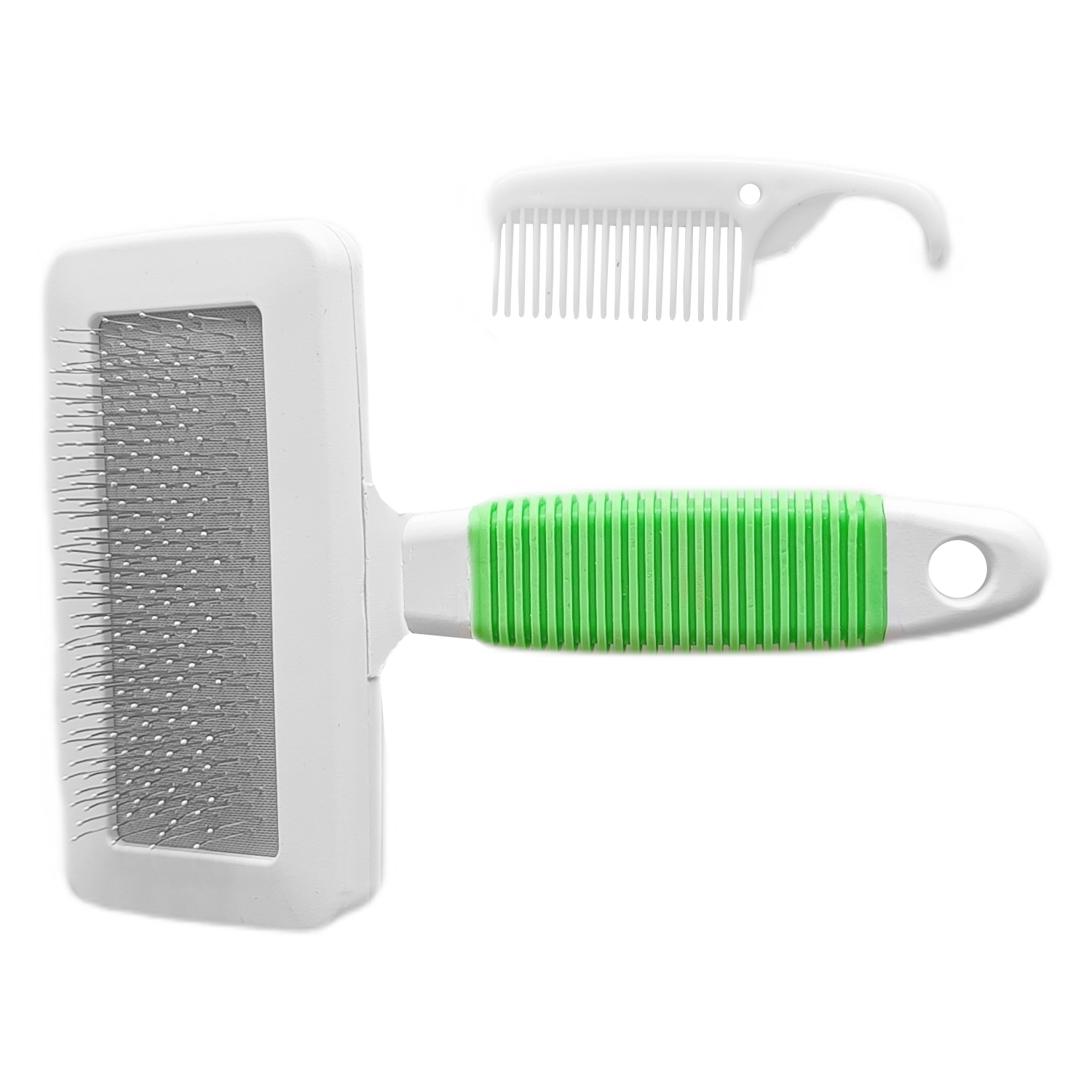 Temizleme Aparatlı Kedi Köpek Tarağı 9.5 cm-14 cm Medium Yeşil - Görsel 5