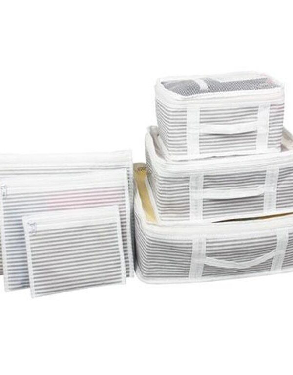 Bul İçi Düzenleyici Valiz  Organizer 6 lı Set - Çizgili