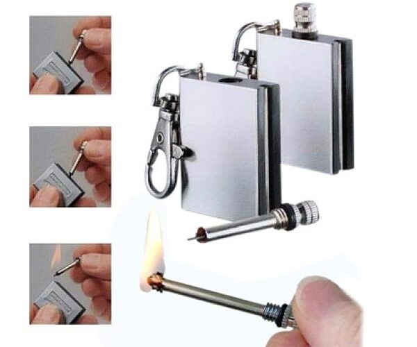 Benzinli Kibrit Çakmak Magnezyum Çubuklu lıklı Benzinli Metal Kibrit