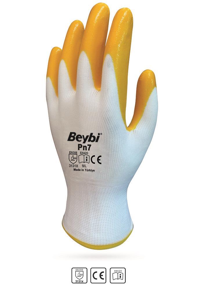 PN7 No:10 Sarı Nitril Eldiven