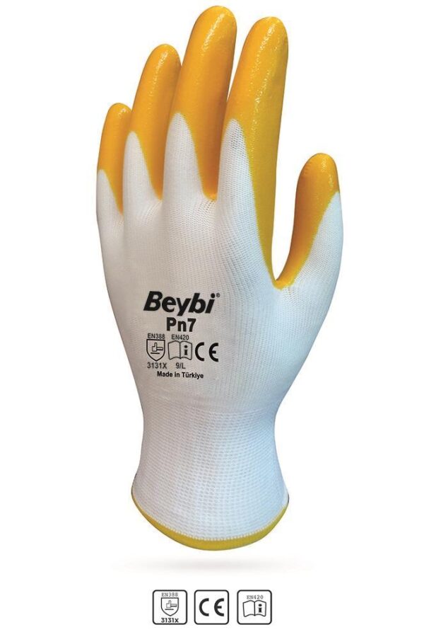 PN7 No:9 Sarı Nitril Eldiven